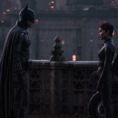 Robert Pattinson and Zoë Kravitz in The Batman